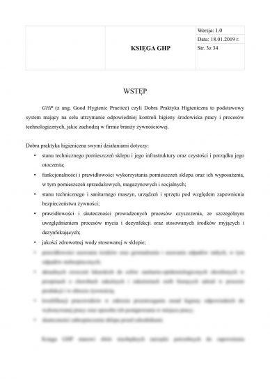 Kantyna - Księga GHP-GMP dla kantyny - GHP/GMP 2