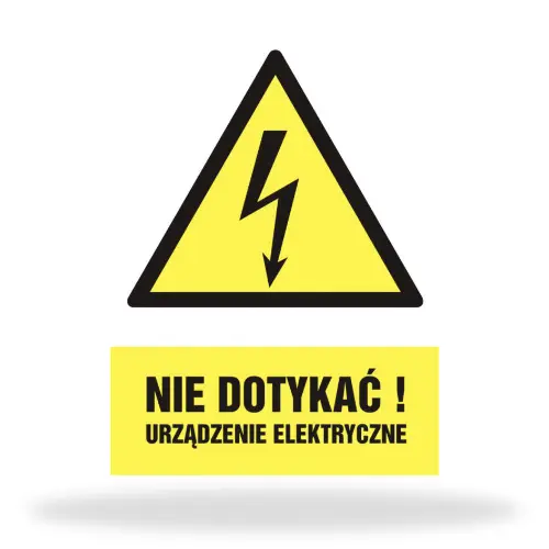 Znaki elektryczne ostrzegawcze