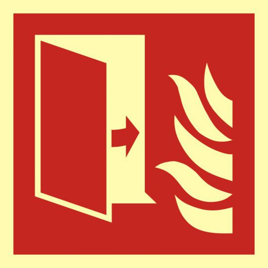 Znak przeciwpożarowy - drzwi przeciwpożarowe